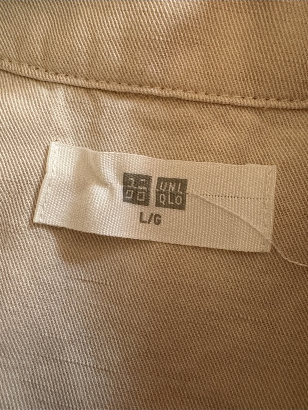 Uniqlo Men's Lightweight Cream Button-Front Shirt Jacket. Cotton.  Linen - Picture 7 of 10